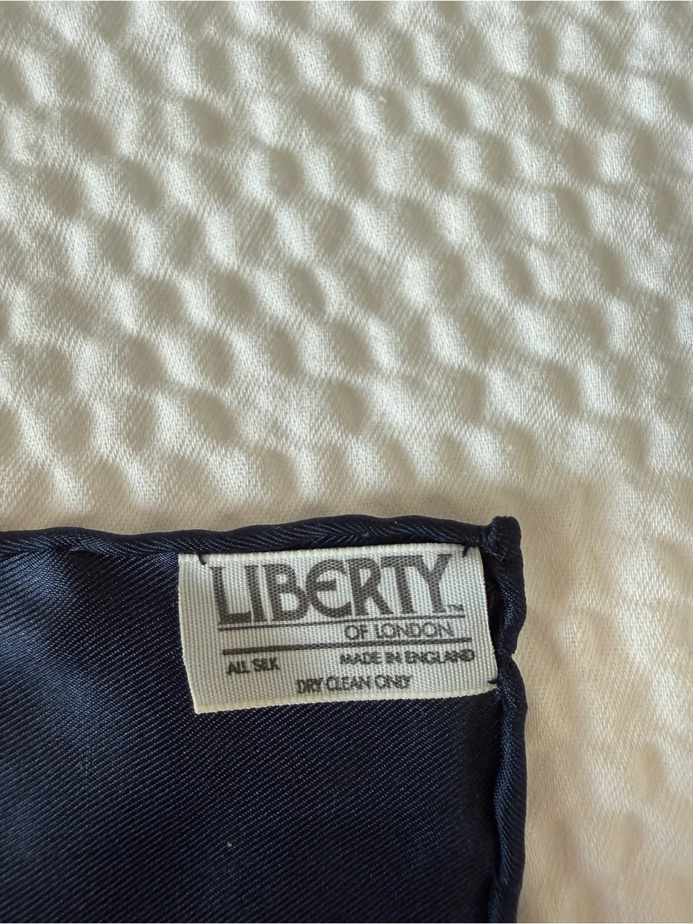 Liberty of London Silk Scarf Navy Paisley 26x26